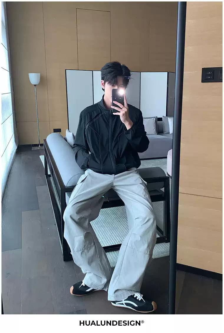 Hua Structured Athleisure Zipped Jacket-korean-fashion-Jacket-Hua's Closet-OH Garments