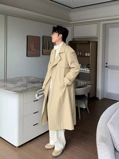 Hua Structured Belted Trench Coat-korean-fashion-Long Coat-Hua's Closet-OH Garments