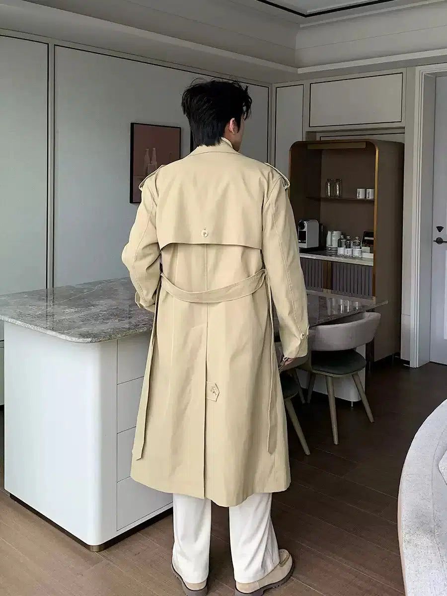 Hua Structured Belted Trench Coat-korean-fashion-Long Coat-Hua's Closet-OH Garments