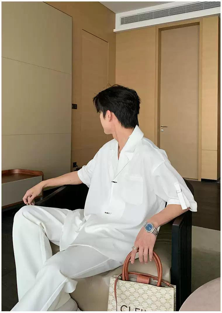 Hua Structured Clip Button Shirt-korean-fashion-Shirt-Hua's Closet-OH Garments