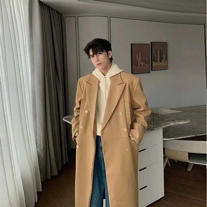 Hua Timeless Double Breasted Overcoat-korean-fashion-Long Coat-Hua's Closet-OH Garments