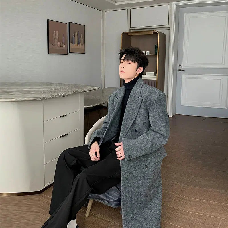 Hua Timeless Double Breasted Overcoat-korean-fashion-Long Coat-Hua's Closet-OH Garments