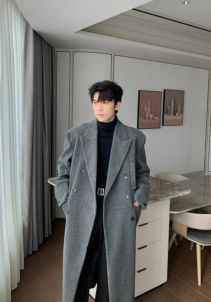 Hua Timeless Double Breasted Overcoat-korean-fashion-Long Coat-Hua's Closet-OH Garments