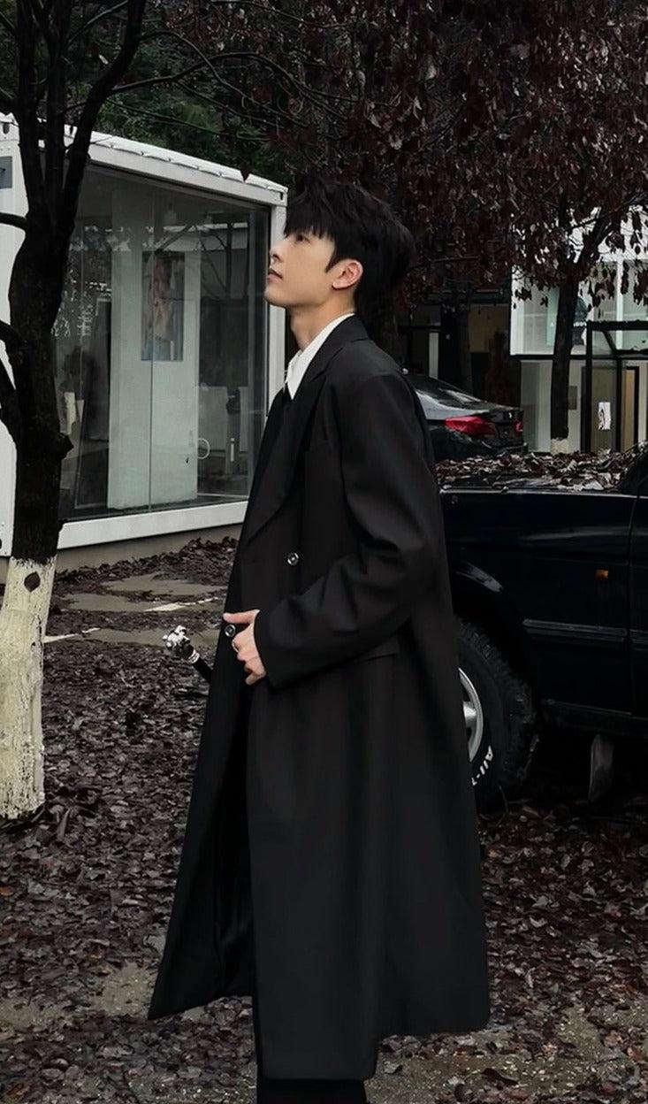 Hua Timeless Four Button Lapel Overcoat-korean-fashion-Long Coat-Hua's Closet-OH Garments