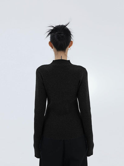 Kei Blend Woollen Knitted Mockneck-korean-fashion-Mockneck-Kei's Closet-OH Garments