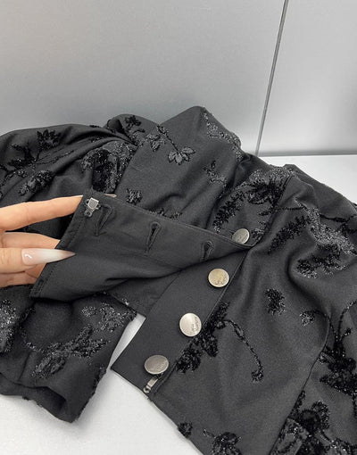 Kei Button-Down Textured Pants-korean-fashion-Pants-Kei's Closet-OH Garments