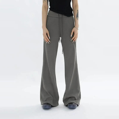 Kei Drawcord Waist Flared Sweatpants-korean-fashion-Pants-Kei's Closet-OH Garments