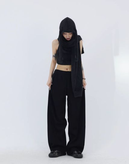 Kei Drawstring Gartered Casual Sweatpants-korean-fashion-Pants-Kei's Closet-OH Garments