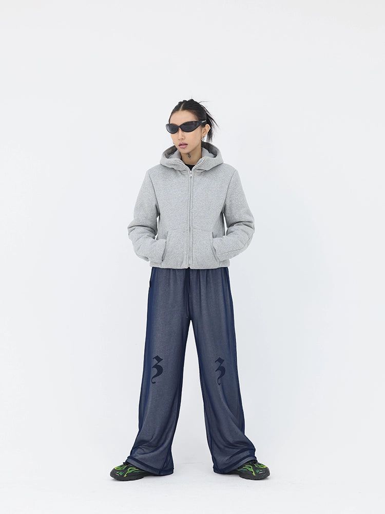 Kei Drawstring Logo Mesh Pants-korean-fashion-Pants-Kei's Closet-OH Garments