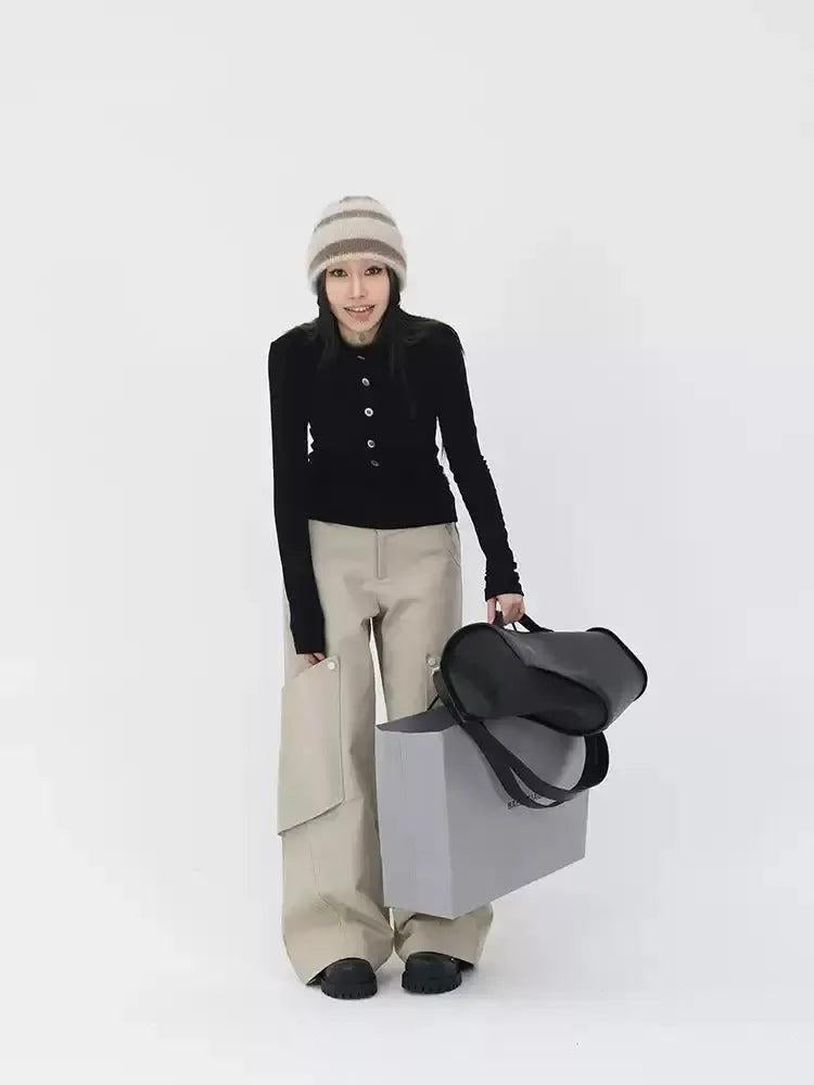 Kei Five-Buttons Slim Fit Long Sleeve T-Shirt-korean-fashion-T-Shirt-Kei's Closet-OH Garments