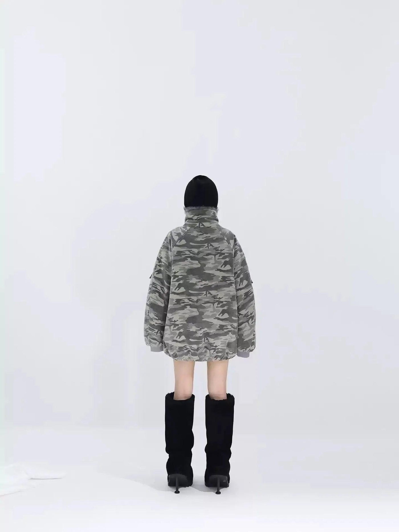 Kei Fur-Trimmed Oversized Camouflage Jacket-korean-fashion-Jacket-Kei's Closet-OH Garments