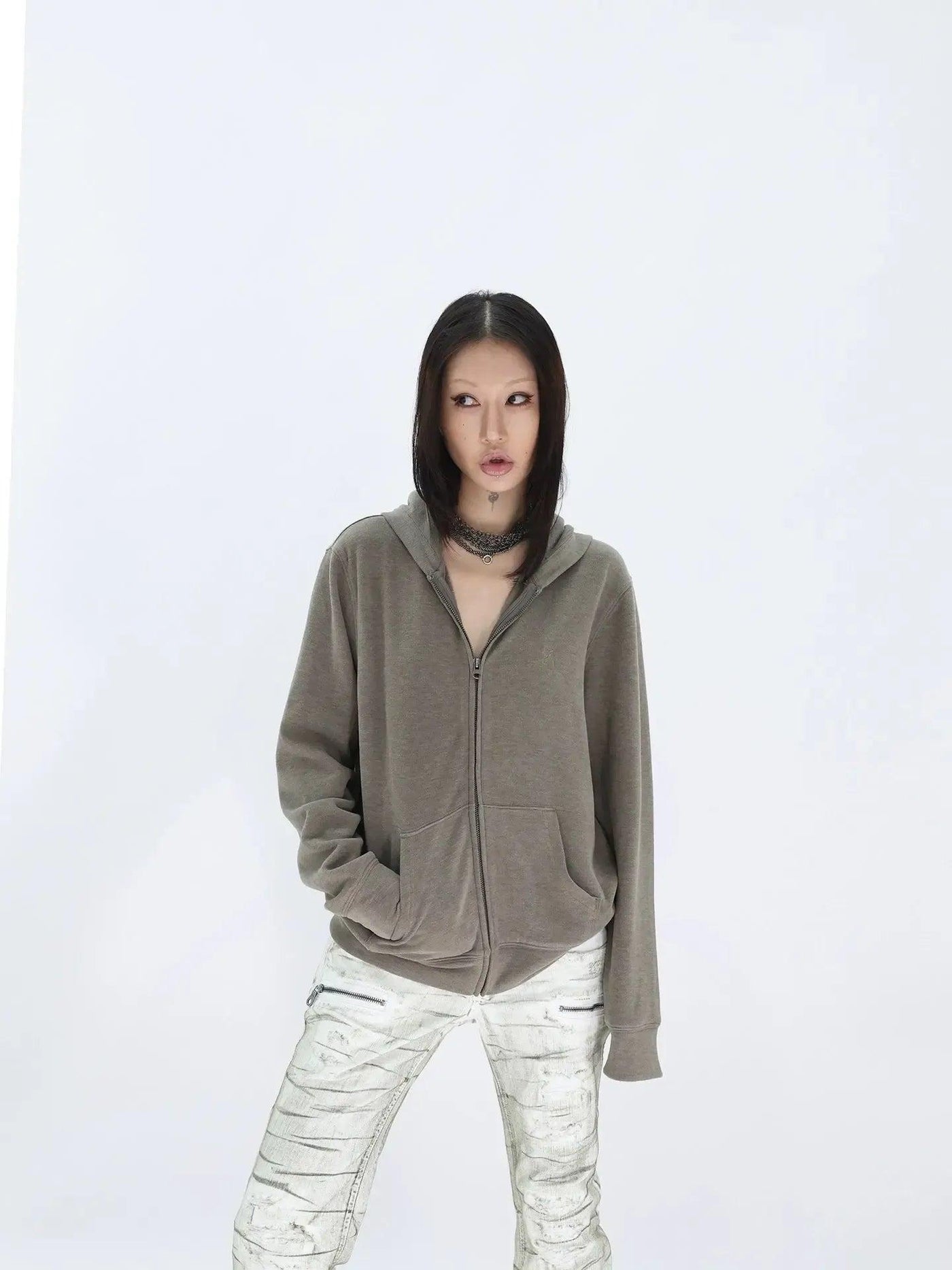 Kei Kangaroo Pocket Zip-Up Hoodie-korean-fashion-Hoodie-Kei's Closet-OH Garments