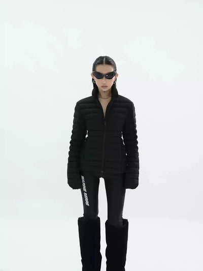 Kei Quilted Down Full-Zip Jacket & Vest Set-korean-fashion-Clothing Set-Kei's Closet-OH Garments