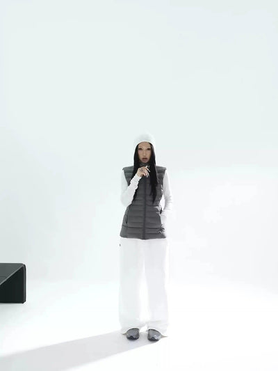 Kei Quilted Down Full-Zip Jacket & Vest Set-korean-fashion-Clothing Set-Kei's Closet-OH Garments