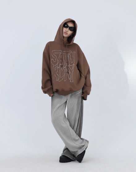 Kei Saturday Text Hoodie-korean-fashion-Hoodie-Kei's Closet-OH Garments