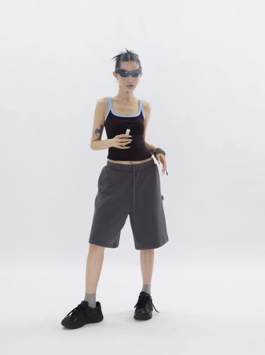 Kei Sleek Drawstring Shorts-korean-fashion-Shorts-Kei's Closet-OH Garments