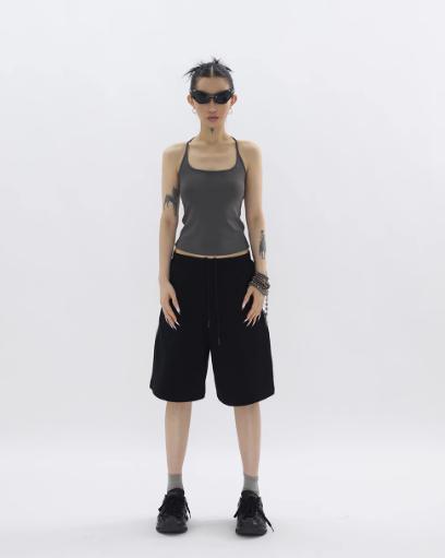 Kei Sleek Drawstring Shorts-korean-fashion-Shorts-Kei's Closet-OH Garments