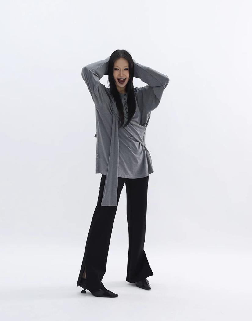 Kei Slit Straight Long Pants-korean-fashion-Pants-Kei's Closet-OH Garments