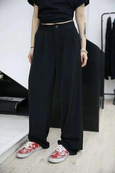 Kei Slouchy Pleats Trousers-korean-fashion-Trousers-Kei's Closet-OH Garments