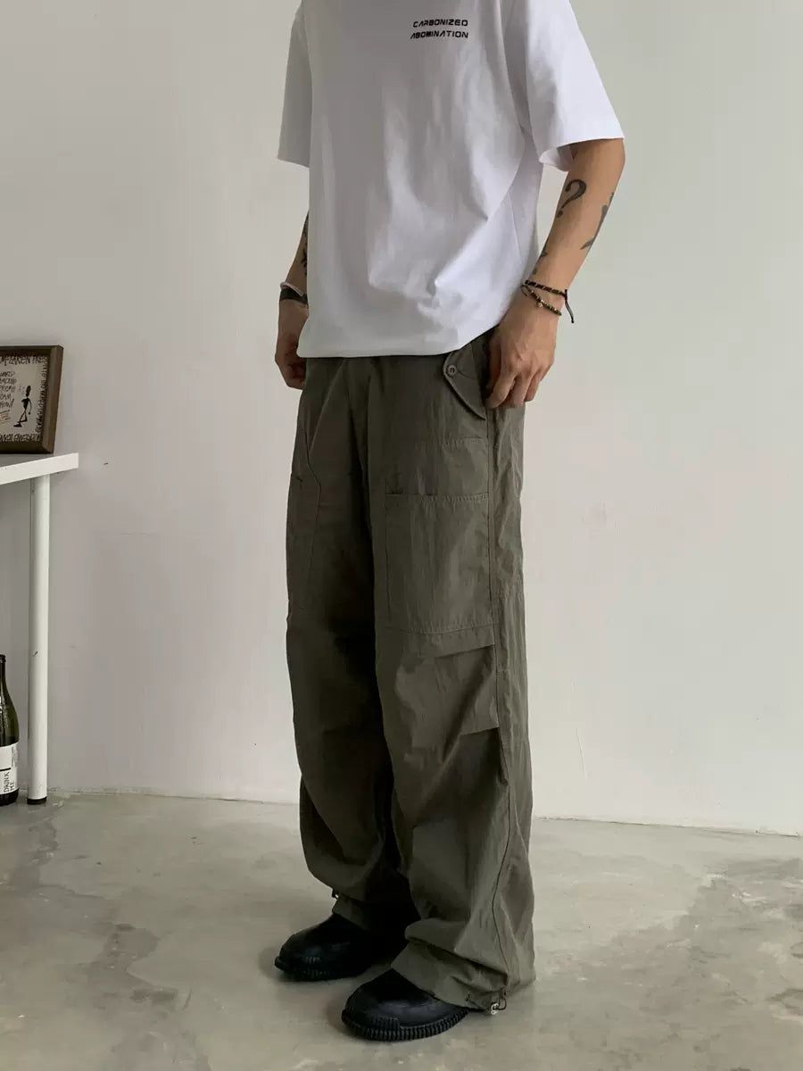 Knot Loose Parachute Cargo Pants-korean-fashion-Pants-Knot's Closet-OH Garments