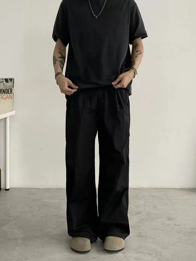 Knot Solid Pleated Parachute Pants-korean-fashion-Pants-Knot's Closet-OH Garments