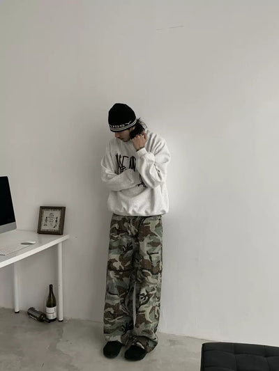 Knot Textured Camo Pants-korean-fashion-Pants-Knot's Closet-OH Garments