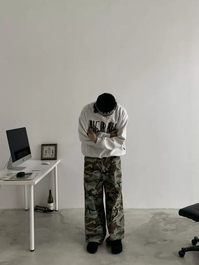 Knot Textured Camo Pants-korean-fashion-Pants-Knot's Closet-OH Garments