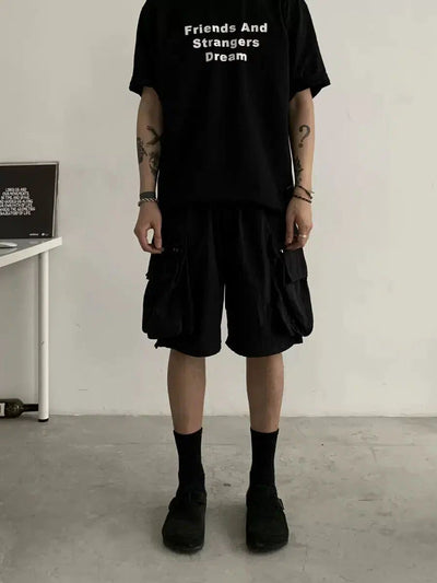 Knot Waterproof Loose Cargo Shorts-korean-fashion-Shorts-Knot's Closet-OH Garments