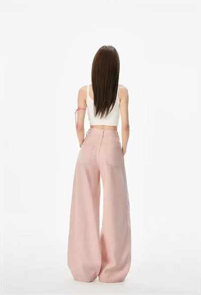 Lazy Rhinestoned Curved Cut Jeans-korean-fashion-Jeans-Lazy's Closet-OH Garments