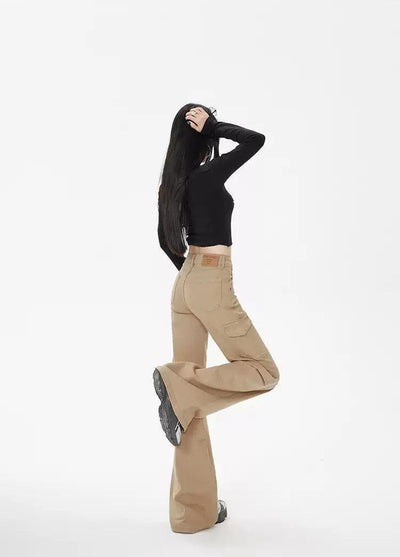 Lazy Solid Color Side Pockets Pants-korean-fashion-Pants-Lazy's Closet-OH Garments