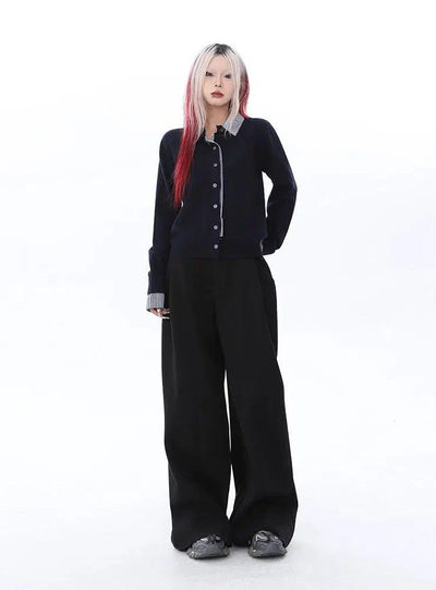 Lazy Wide Leg Cut Pants-korean-fashion-Pants-Lazy's Closet-OH Garments