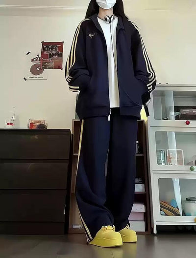 Mina Athleisure Style Side Lines Jacket-korean-fashion-Jacket-Mina's Closet-OH Garments