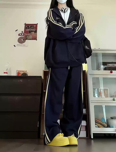 Mina Athleisure Style Side Lines Jacket-korean-fashion-Jacket-Mina's Closet-OH Garments