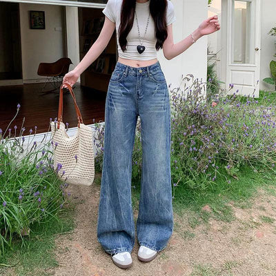Mina Buttoned Faded Whiskers Jeans-korean-fashion-Jeans-Mina's Closet-OH Garments