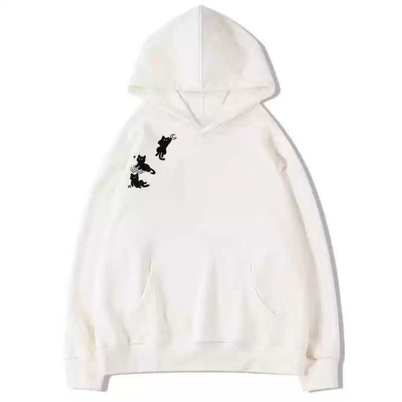 Mina Cat in Motion Hoodie-korean-fashion-Hoodie-Mina's Closet-OH Garments