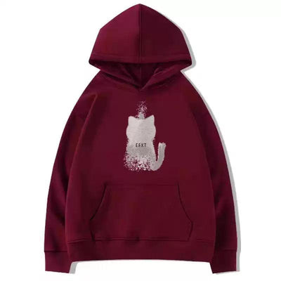 Mina Cat Silhouette Graphic Print Hoodie-korean-fashion-Hoodie-Mina's Closet-OH Garments