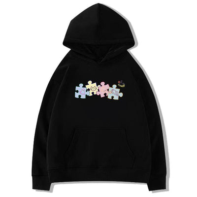 Mina Checkered Puzzle Pieces Hoodie-korean-fashion-Hoodie-Mina's Closet-OH Garments