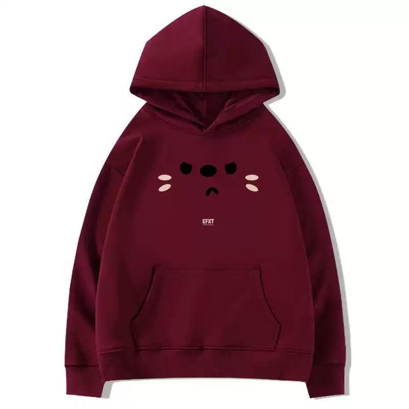 Mina Dog Face Sticker Hoodie-korean-fashion-Hoodie-Mina's Closet-OH Garments