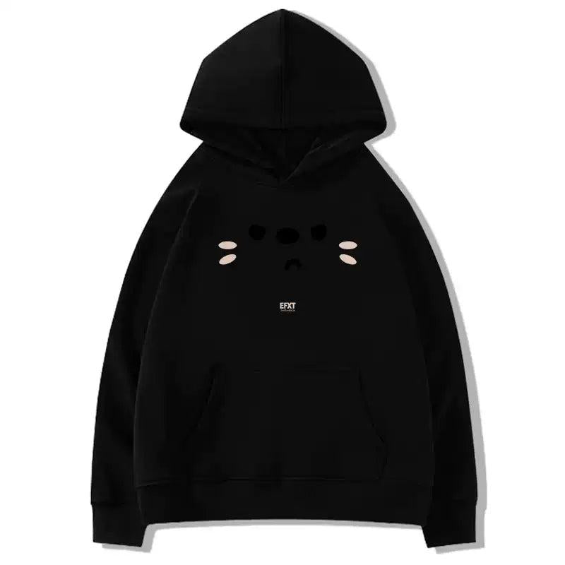 Mina Dog Face Sticker Hoodie-korean-fashion-Hoodie-Mina's Closet-OH Garments