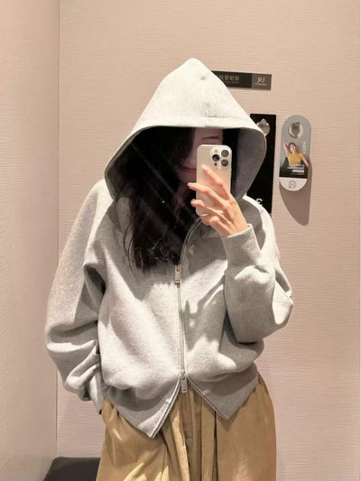 Mina Dual-End Zip Comfty Hoodie-korean-fashion-Hoodie-Mina's Closet-OH Garments