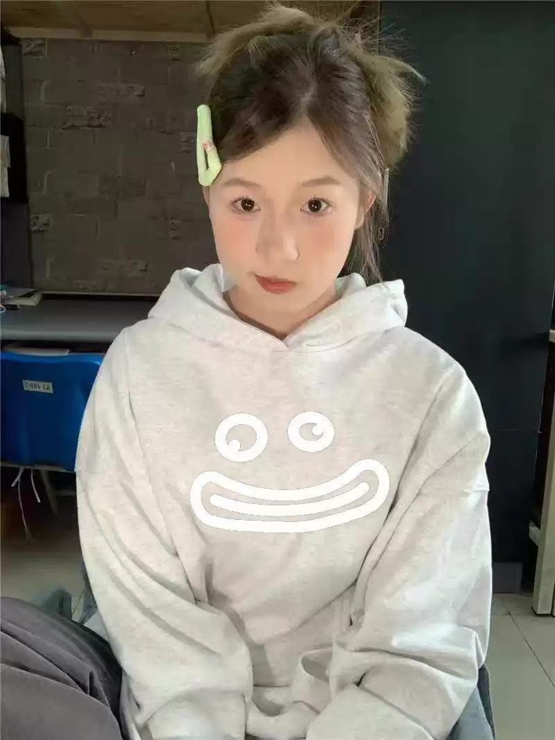 Mina Emoticon Graphic Print Hoodie-korean-fashion-Hoodie-Mina's Closet-OH Garments