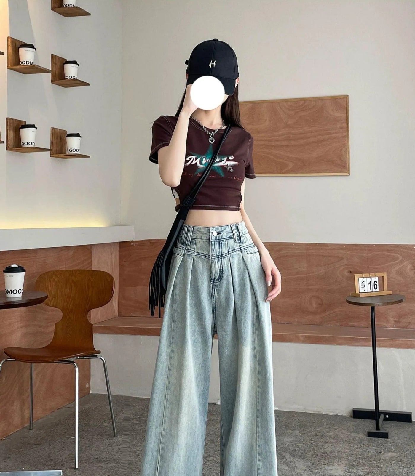 Mina High Waist Pleated Jeans-korean-fashion-Jeans-Mina's Closet-OH Garments