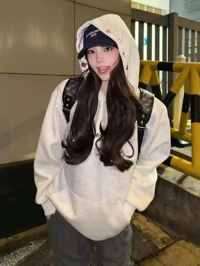 Mina Multi-Embroidery Kangaroo Pocket Hoodie-korean-fashion-Hoodie-Mina's Closet-OH Garments