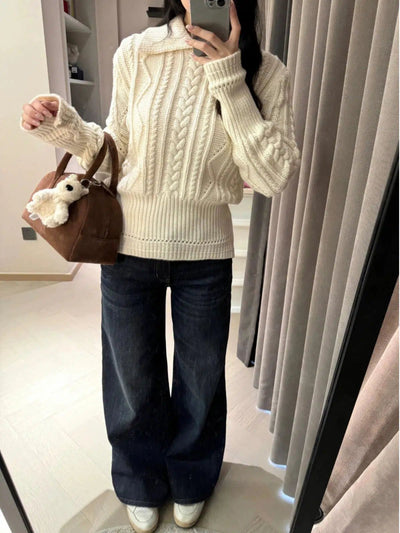 Mina Multi-Pattern Body Fit Sweater-korean-fashion-Sweater-Mina's Closet-OH Garments