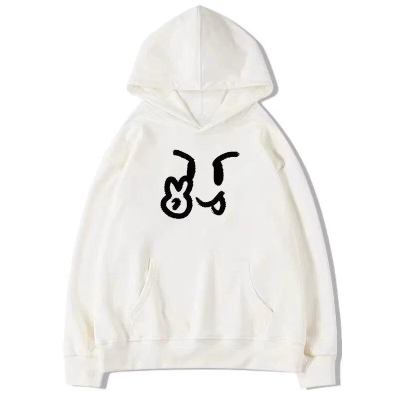 Mina Peace Emoticon Graphic Print Hoodie-korean-fashion-Hoodie-Mina's Closet-OH Garments