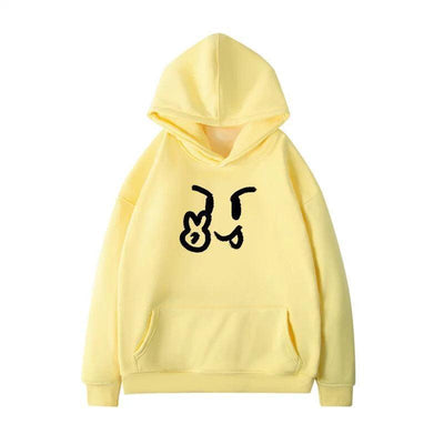 Mina Peace Emoticon Graphic Print Hoodie-korean-fashion-Hoodie-Mina's Closet-OH Garments