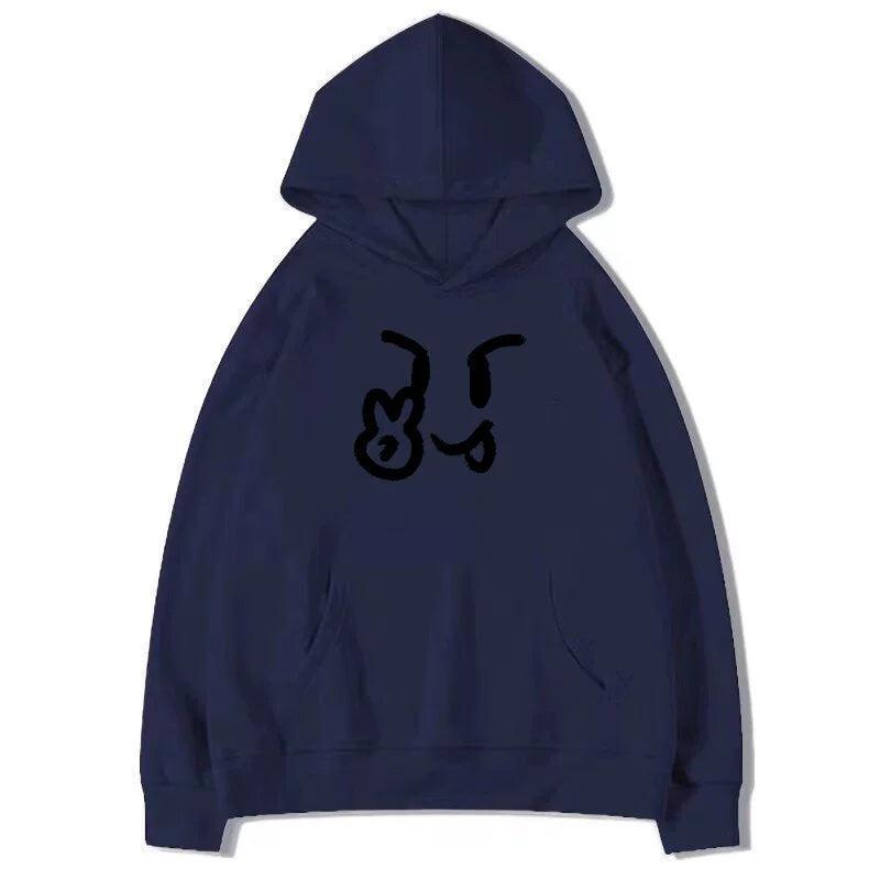 Mina Peace Emoticon Graphic Print Hoodie-korean-fashion-Hoodie-Mina's Closet-OH Garments