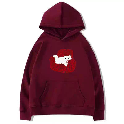 Mina Pet and Sofa Graphic Print Hoodie-korean-fashion-Hoodie-Mina's Closet-OH Garments