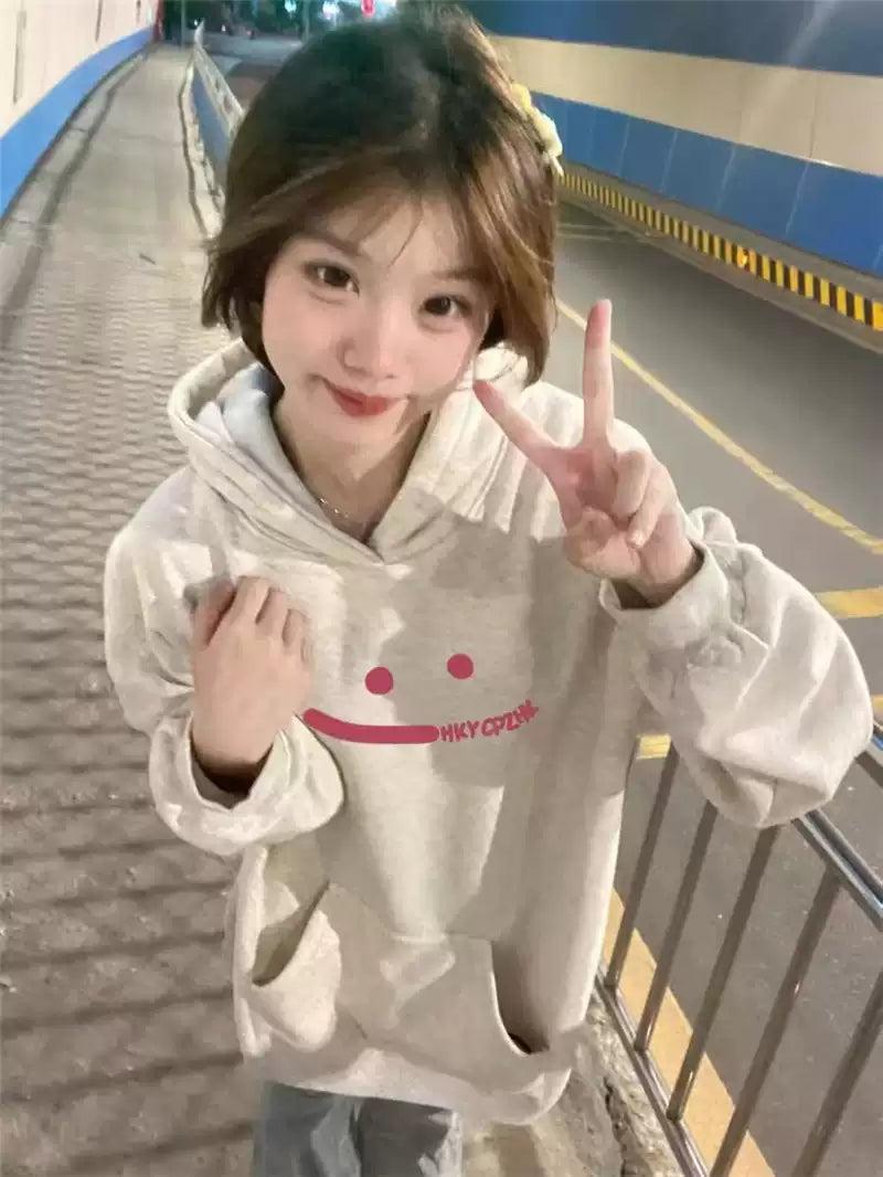 Mina Smile Face Icon Hoodie-korean-fashion-Hoodie-Mina's Closet-OH Garments