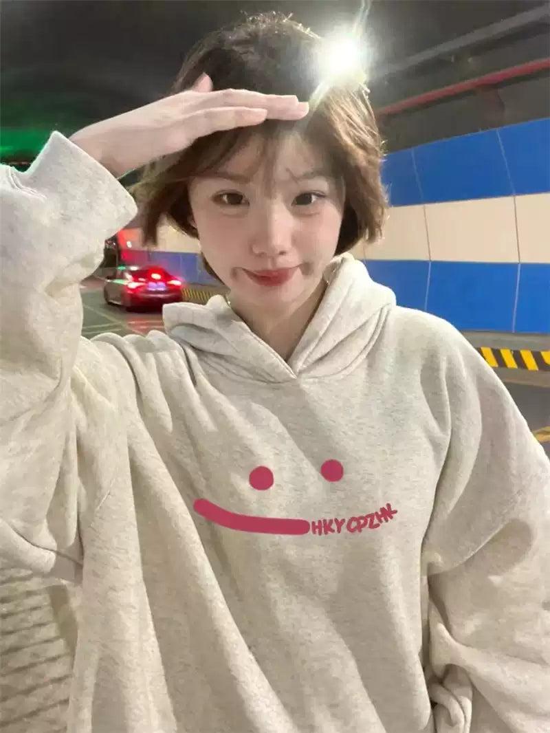 Mina Smile Face Icon Hoodie-korean-fashion-Hoodie-Mina's Closet-OH Garments